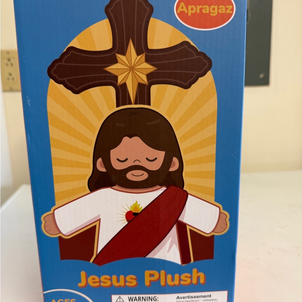 Plush Jesus Doll with Red Robe - Picture 2 of 6